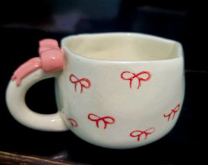 kitty &amp; bow  Ceramic Mug set
