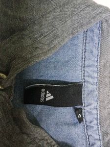 Adidas Grey Henley T-Shirt