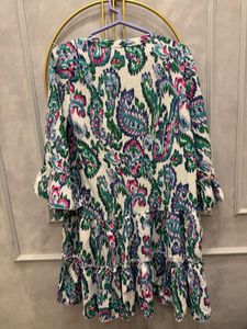 Styli Multi  Flared Printed Feeding Friendly Dress