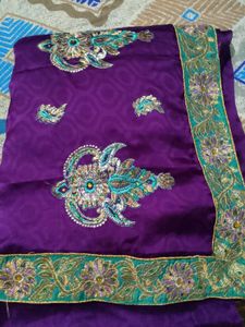 Embroidered Silk Saree