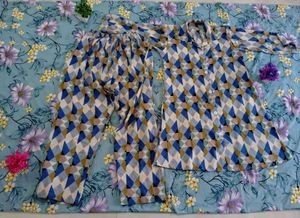 Printed Kurta and Palazzo Set