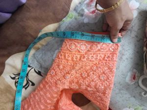 Peach Sequined Kurta freedelivery whodoesn't offer