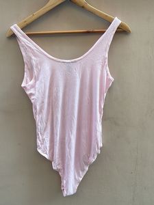 Light Pink Ribbed Bodysuit