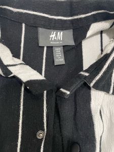 H&amp;M Men's Striped Short Sleeve Shirt