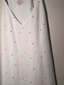 White Polka Dot Cami Top