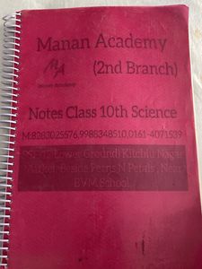 Manan Academy Class 10th Science Notes
