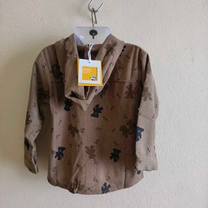Cute Teddy Bear Print Hoodie for Boys