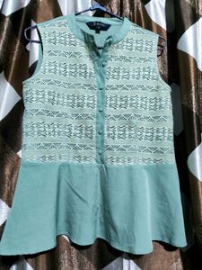 Teal Lace Top