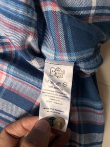 Men's Blue Plaid Flannel Shirt