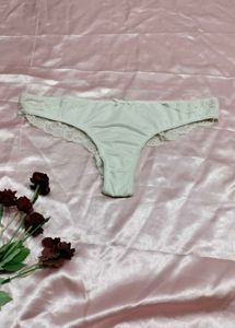 Lace Trim Thong Panties (3-Pack)