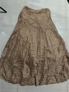 Printed Beige Ethnic Skirt