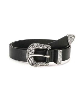 Western Style Belt with Ornate Buckle