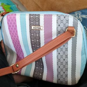 Stylish Striped Crossbody Bag