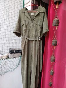 Guess Olive Green Utility Jumpsuit
