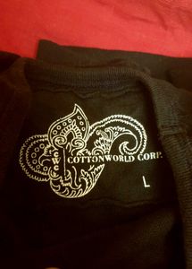Black Cotton Sweatshirt
