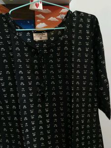 Black Printed Kurta