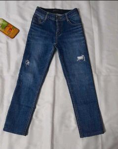 Stylish Blue Ripped Jeans