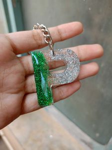 Resin P latter Keychain