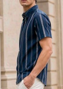 Men's Striped Short Sleeve Shirt😍💙