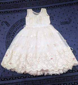 Elegant White Lace Gown for girls