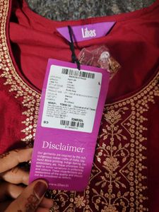 Maroon Kurta Set with Golden Embroidery