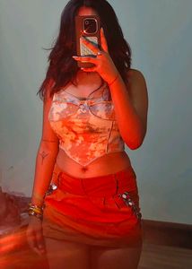 Stylish Floral Print Crop Top