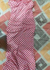 Chic Red Gingham Dress