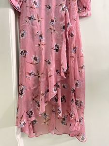 Chic Floral Pink Maxi Dress