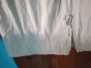 Beige Linen Ethnic Dress