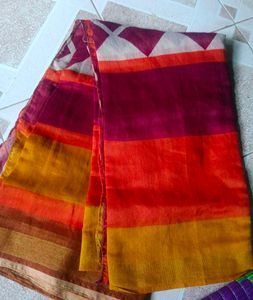 Maroon Cotton Silk Blend