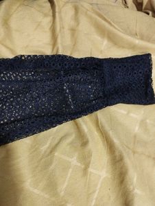 Elegant Black Lace Peplum Top