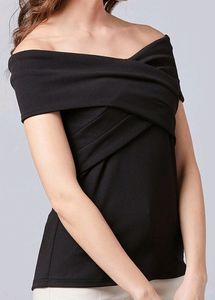 Price Down - Off Shoulder Black Top. XXL