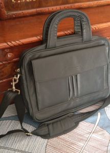 Classic Black Leather Briefcase