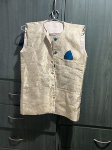 Boys  Ethnic Jacquard Nehru Jacket