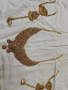 Necklace Gold Diamond With Cuffs