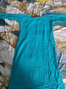 Teal Chikankari Embroidered Kurta