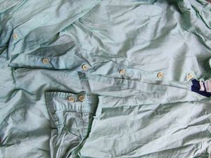 Ajio Light Green Casual Shirt size M