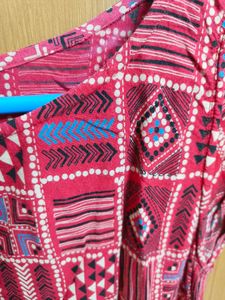 Red Printed Kurti