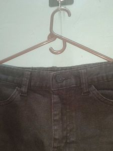 Black Denim High-Waisted Shorts