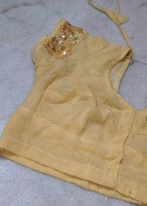 Elegant Yellow Sequence Saree with Blouse
