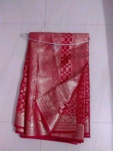 Elegant Red Banarasi Silk Saree