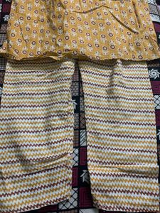 Stylish Yellow Kurta with Palazzo Set