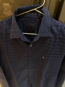 Men's Blue Striped Casual Shirt