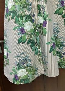Floral Striped Shirt Dress