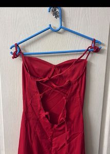 Ralph Lauren Dupe- Red A-Line Midi Dress