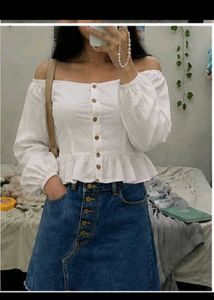 asymmetrical denim skirt