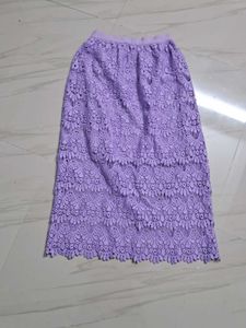 Lavender Lace Tiered Skirt