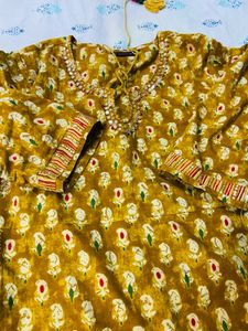 Beautiful Mustard Kurta Set with Dupatta