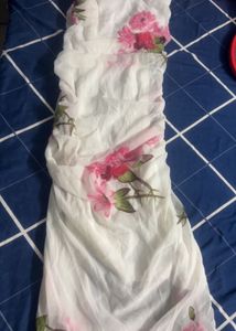Chic Floral Print Gown