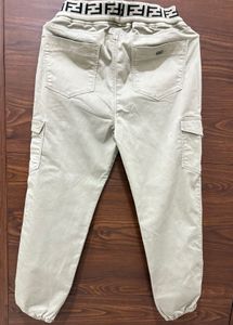 Fendi Style Casual Cargo Pants